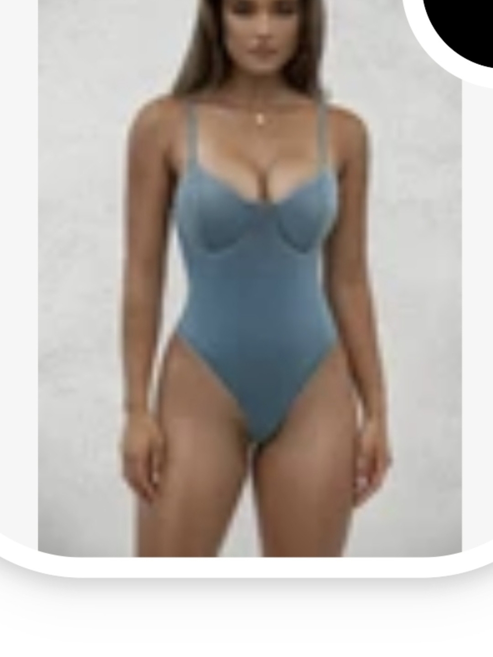 NWT JLUXLABEL DENIM BUSTIER BODYSUIT
